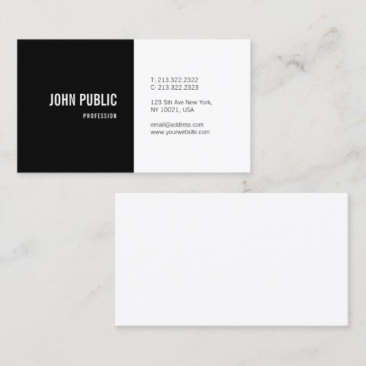 Custom Modern Elegant Minimalist Professional Visitekaartje (Voorkant / Achterkant)