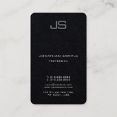 Custom Modern Elegant Monogram Luxury Sjabloon Visitekaartje (Achterkant)