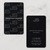 Custom Modern Elegant Monogram Luxury Sjabloon Visitekaartje (Voorkant / Achterkant)