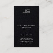 Custom Modern Elegant Monogrammed Sjabloon Visitekaartje (Achterkant)