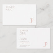 Custom Modern Elegant Monogrammed Sjabloon Visitekaartje (Voorkant / Achterkant)