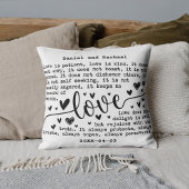 Custom Modern Elegant Name & Date Couple Gift Kussen