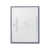 Custom Modern Elegant Navy Wedding Planner  Notitieblok (Linkerzijde)