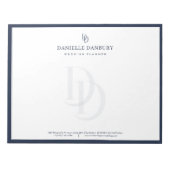 Custom Modern Elegant Navy Wedding Planner  Notitieblok (Voorkant)
