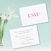 Custom Modern Elegant Party RSVP Invitation Kaart