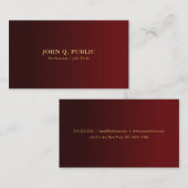 Custom Modern Elegant Professional Gold Text Visitekaartje (Voorkant / Achterkant)