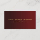 Custom Modern Elegant Professional Gold Text Visitekaartje (Achterkant)