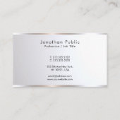 Custom Modern Elegant Professional Template Silver Visitekaartje (Achterkant)