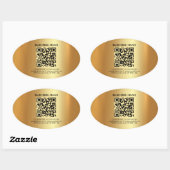 Custom Modern Elegant Professionele Sjabloon Goud Ovale Sticker (Vel)