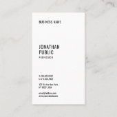 Custom Modern Elegant Professionele Sjabloon Slank Visitekaartje (Achterkant)