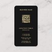 Custom Modern Elegant QR Code Sjabloon Luxe Visitekaartje (Achterkant)