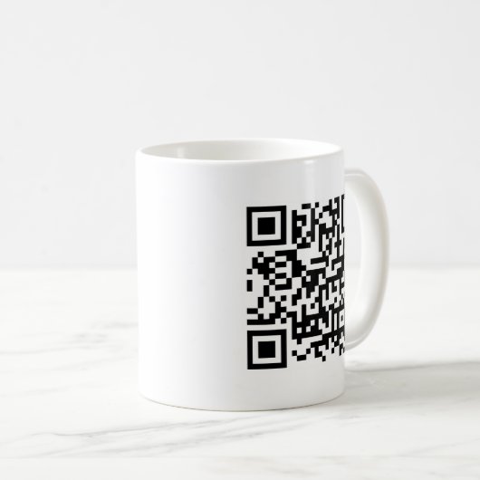 Custom Modern Elegant Scan Me QR Code Sjabloon Koffiemok (Voorkant rechts)