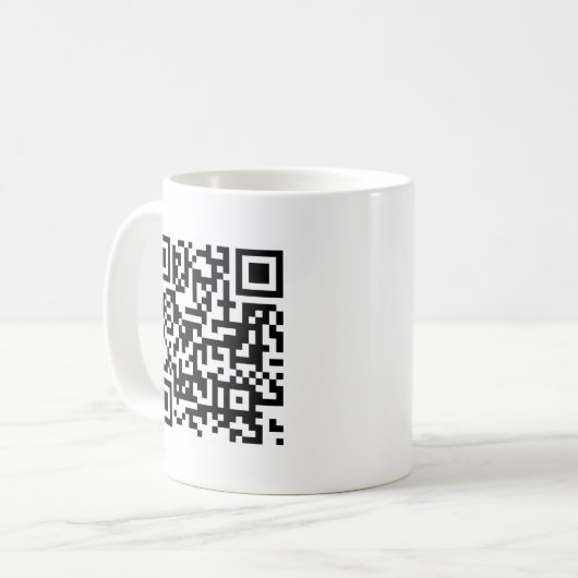Custom Modern Elegant Scan Me QR Code Sjabloon Koffiemok (Voorkant links)