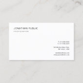 Custom Modern Elegant Simple Design Professional Visitekaartje (Achterkant)