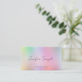 Custom Modern Elegant Template Handwritten Script Visitekaartje (Staand voorkant)