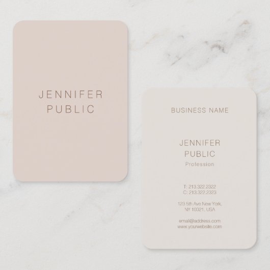 Custom Modern Elegant Trend Kleuren Luxe Sjabloon Visitekaartje (Voorkant / Achterkant)