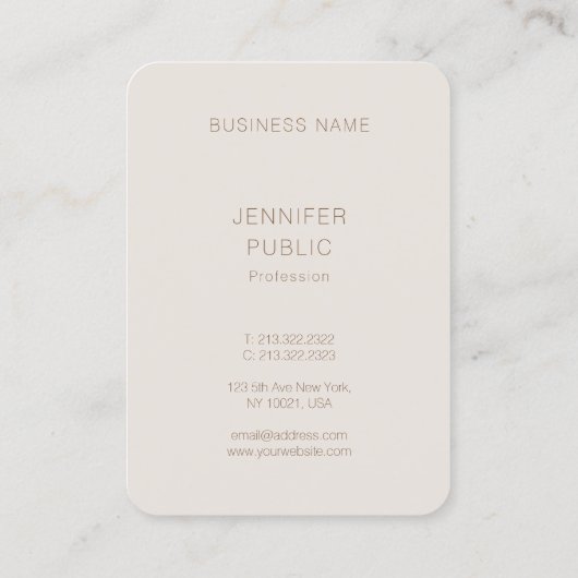 Custom Modern Elegant Trend Kleuren Luxe Sjabloon Visitekaartje (Achterkant)