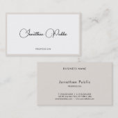 Custom Modern Elegant Typography Minimalist Visitekaartje (Voorkant / Achterkant)
