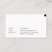 Custom Modern & Elegant Visitekaartje Ontwerp (Achterkant)