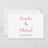 Custom Modern Elegant Wedding RSVP Invitation Kaar (Achterkant)