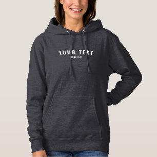 Custom Modern Elegante Sjabloon Vrouwen Donkergrij Hoodie