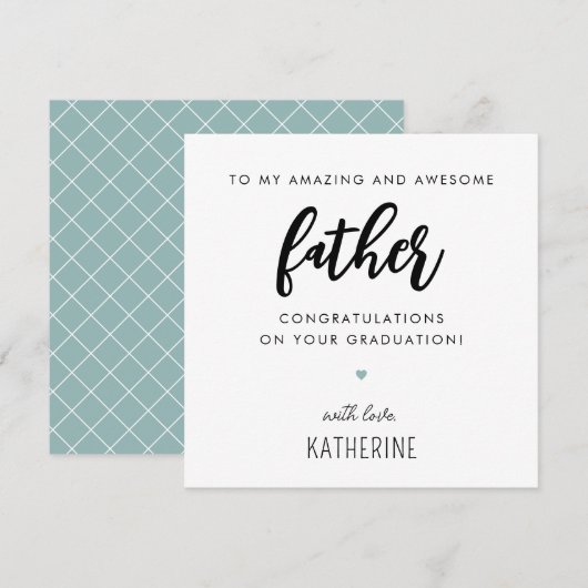 Custom Modern en Schattige vader vader vader Afstu Kaart (Voorkant / Achterkant)