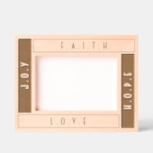 Custom Modern Faith Love Hoop en vreugde Typografi Gegraveerde Lijstjes (Voorkant)