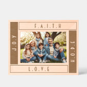 Custom Modern Faith Love Hoop en vreugde Typografi Gegraveerde Lijstjes