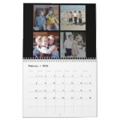 Custom Modern Family 48 Fotocollage - zwart Kalender (Feb 2026)