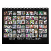 Custom Modern Family 60 Fotocollage - zwart Kalender (Hoes)