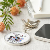 Custom Modern Family Love 10 Photo Collage Sleutelhanger (Zijkant)
