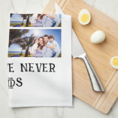 Custom Modern Family Love 10 Photo Collage Theedoek (Quarter Fold)