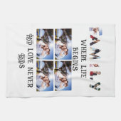 Custom Modern Family Love 10 Photo Collage Theedoek (Horizontaal)