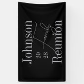 Custom Modern Family Reunion Black Silver Grey Spandoek (Verticaal)