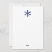 Custom Modern Foil Blue Christmas Holiday Card Feestdagenkaart (Achterkant)