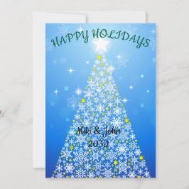 Custom Modern Foil Gold Christmas Holiday Card Feestdagenkaart