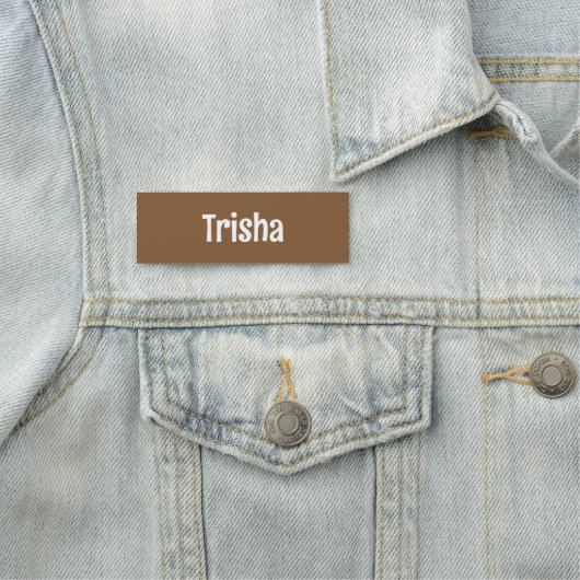 Custom Modern Fun Coffee Shop Employee ID Naamplaatje (In situ)