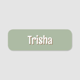 Custom Modern Fun Sage Coffee Shop Employee Naamplaatje