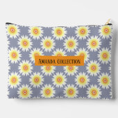 Custom modern girly floral bright purple chic etui (Achterkant)