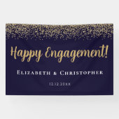 Custom Modern Gold Engagement Spandoek (Horizontaal)