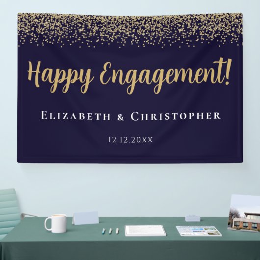 Custom Modern Gold Engagement Spandoek (Beurs)