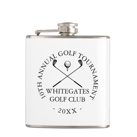 Custom Modern Golf Club Tournament  Heupfles (Voorkant)