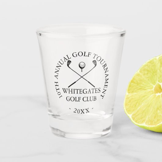 Custom Modern Golf Club Tournament  Shot Glas (Voorkant)