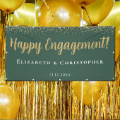 Custom Modern Goud Verloving Spandoek