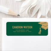 Custom Modern Grad Hat and Tassel Graduation Etiket (Insitu)