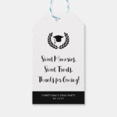 Custom Modern Graduation Party Dank u Cadeaulabel (Voorkant)