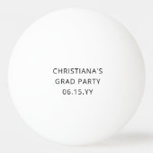 Custom Modern Graduation Party Pingpongbal (Achterkant)