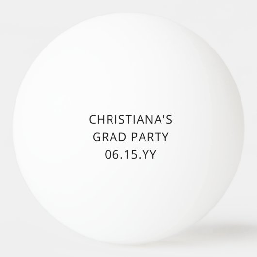 Custom Modern Graduation Party Pingpongbal (Achterkant)
