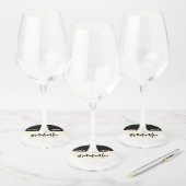 Custom Modern Graduation Party Wijnglaslabel (Set)