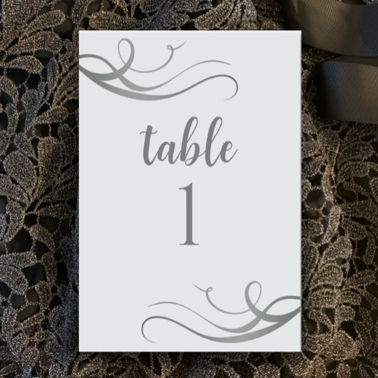 Custom Modern Grey 25th Wedding Jubileum Party Kaart